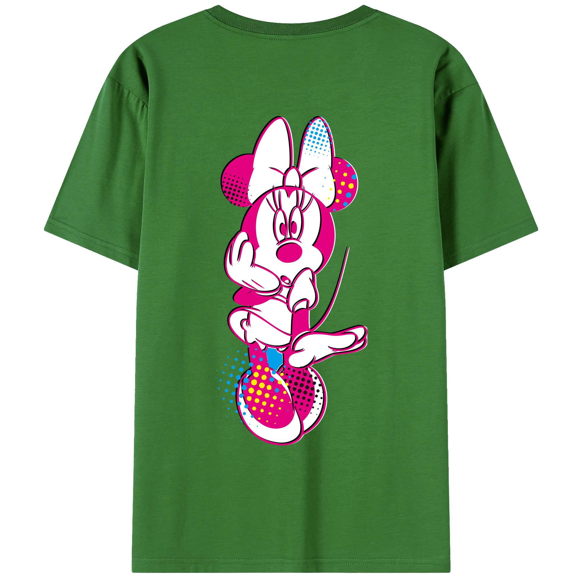 （画像用） ミッキーマウス Mickey Mouse レディース半袖Tシャツ(バックプリント)